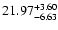 $\rm 21.97^{+ 3.60}_{- 6.63 }$