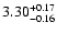 $\rm 3.30^{+ 0.17}_{- 0.16 }$