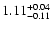$\rm 1.11^{+ 0.04}_{- 0.11 }$
