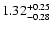 $\rm 1.32^{+ 0.25}_{- 0.28 }$