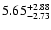 $\rm 5.65^{+ 2.88}_{- 2.73 }$