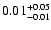 $\rm0.01^{+ 0.05}_{- 0.01 }$
