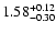 $\rm 1.58^{+ 0.12}_{- 0.30 }$