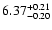 $\rm 6.37^{+ 0.21}_{- 0.20 }$