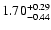 $\rm 1.70^{+ 0.29}_{- 0.44 }$