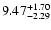 $\rm 9.47^{+ 1.70}_{- 2.29 }$