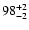 $\rm 98^{+ 2}_{- 2 }$