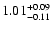$\rm 1.01^{+ 0.09}_{- 0.11 }$