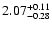$\rm 2.07^{+ 0.11}_{- 0.28 }$