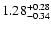 $\rm 1.28^{+ 0.28}_{- 0.34 }$