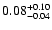 $\rm0.08^{+ 0.10}_{- 0.04 }$