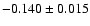 $-0.140 \pm 0.015 $