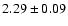$2.29 \pm 0.09 $