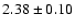 $2.38 \pm 0.10 $