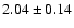 $2.04 \pm 0.14 $
