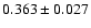 $0.363 \pm0.027$