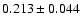 $0.213 \pm0.044$