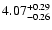 $\rm 4.07^{+ 0.29}_{- 0.26 }$