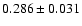 $0.286 \pm0.031$
