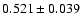 $0.521 \pm0.039$