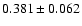 $0.381 \pm0.062$