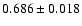 $0.686 \pm 0.018 $