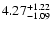 $\rm 4.27^{+ 1.22}_{- 1.09 }$