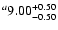 $^a\rm 9.00^{+ 0.50}_{- 0.50 }$