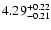 $\rm 4.29^{+ 0.22}_{- 0.21 }$