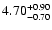 $\rm 4.70^{+ 0.90}_{- 0.70 }$