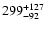 $\rm 299^{+ 127}_{- 92 }$