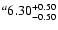 $^a\rm 6.30^{+ 0.50}_{- 0.50 }$