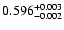 $\rm0.596^{+ 0.003}_{- 0.002 }$