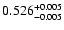 $\rm0.526^{+ 0.005}_{- 0.005 }$