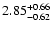 $\rm 2.85^{+ 0.66}_{- 0.62 }$