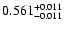 $\rm0.561^{+ 0.011}_{- 0.011 }$