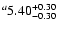 $^a\rm 5.40^{+ 0.30}_{- 0.30 }$