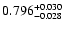 $\rm0.796^{+ 0.030}_{- 0.028 }$