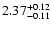 $\rm 2.37^{+ 0.12}_{- 0.11 }$