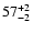 $\rm 57^{+ 2}_{- 2 }$