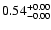 $\rm0.54^{+ 0.00}_{- 0.00 }$