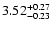 $\rm 3.52^{+ 0.27}_{- 0.23 }$