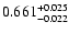 $\rm0.661^{+ 0.025}_{- 0.022 }$