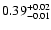 $\rm0.39^{+ 0.02}_{- 0.01 }$