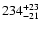 $\rm 234^{+ 23}_{- 21 }$