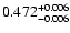 $\rm0.472^{+ 0.006}_{- 0.006 }$
