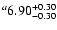 $^a\rm 6.90^{+ 0.30}_{- 0.30 }$