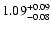 $\rm 1.09^{+ 0.09}_{- 0.08 }$