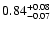 $\rm0.84^{+ 0.08}_{- 0.07 }$