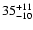 $\rm 35^{+ 11}_{- 10 }$